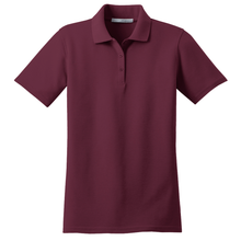 Load image into Gallery viewer, Girls Fitted Knit Polo w/ The Academy Preschool Fiberlock Logo
