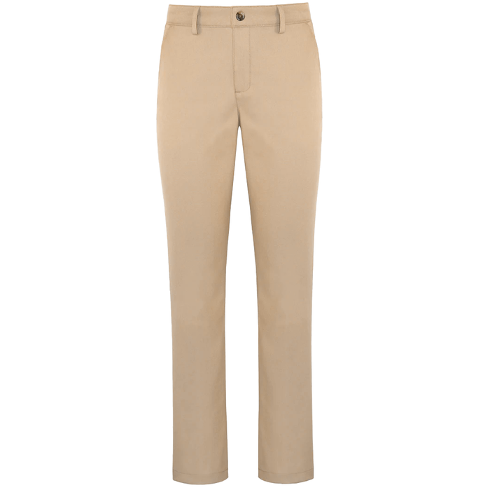 Girl's Khaki Flat Front Twill Pants