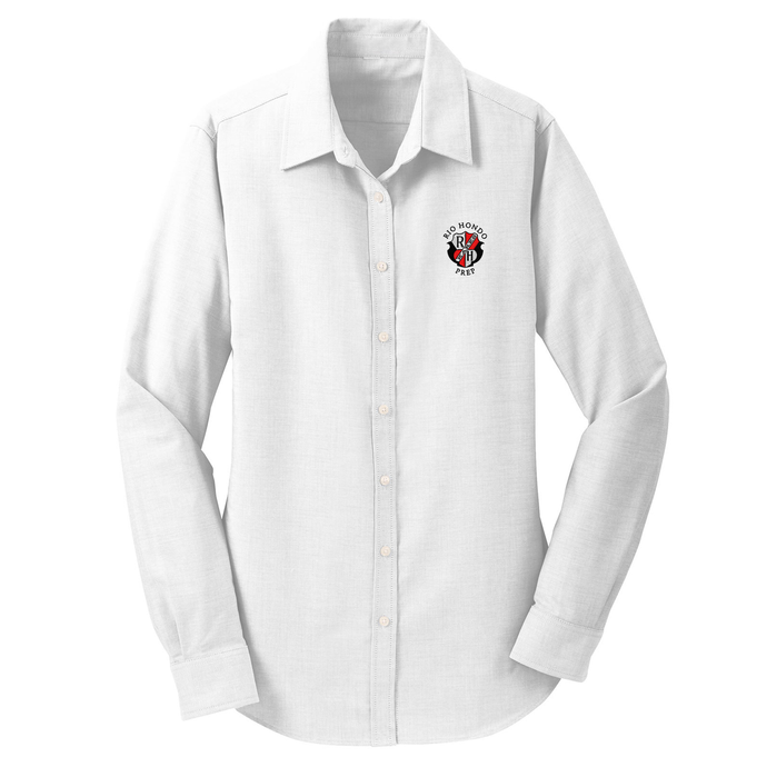 Women's Fitted Long Sleeve Oxford w/ Rio Hondo Embroidered Logo Grades 7-12