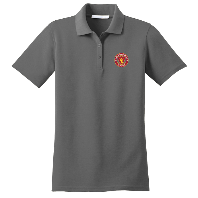 Girls Fitted Dri-fit Polo w/Valley Christian Cerritos Fiberlok Logo