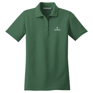 Girls Fitted Knit Polo w/ St. Margaret Mary Embroidered Logo Grades TK-8