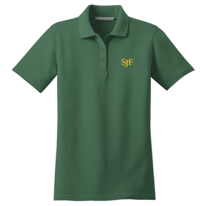Girls Fitted Knit Polo w/ St. John Fisher Embroidered Logo Grades TK-8