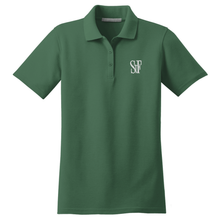 Load image into Gallery viewer, Girls Fitted Knit Polo w/ St. Francis Embroidered Logo TK-8
