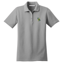 Load image into Gallery viewer, Girls Fitted Knit Polo w/ Christ Lutheran Embroidered Logo Grades K-8
