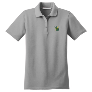 Girls Fitted Knit Polo w/ Christ Lutheran Embroidered Logo Grades K-8