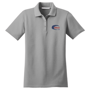 Girls Fitted Knit Polo w/ Riviera Hall Embroidered Logo Grades PK-8