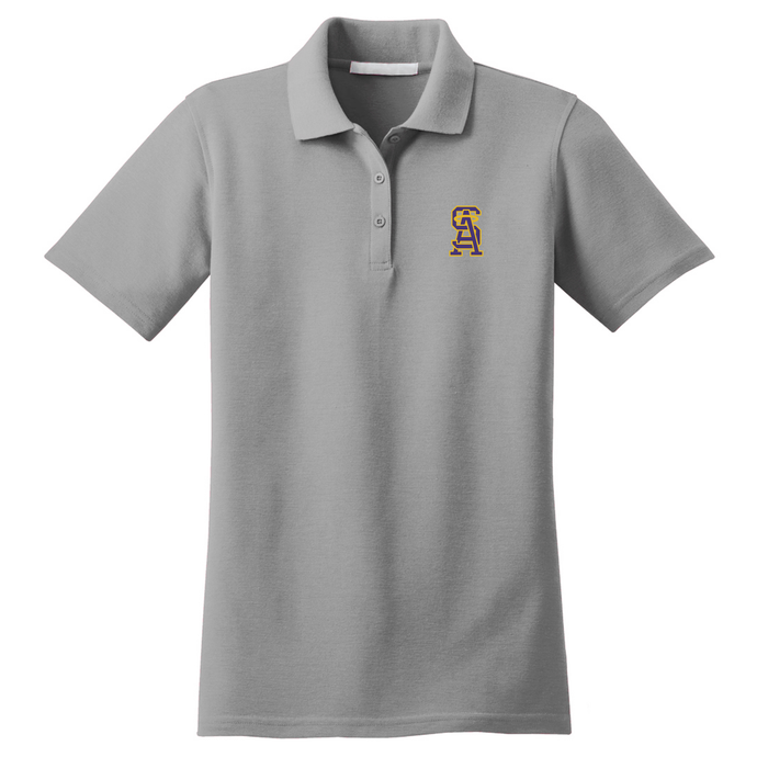 Girls Fitted Dri-fit Polo w/ St. Anthony Parish School logo Grades TK-8