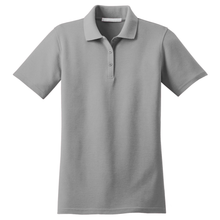 Load image into Gallery viewer, Girls Fitted Knit Polo w/ The Academy Preschool Fiberlock Logo
