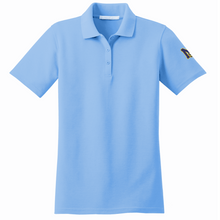 Load image into Gallery viewer, Girls Fitted Knit Polo w/ Mary Star High Fiberlok Logo Grades 9-12
