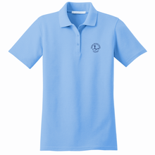 Load image into Gallery viewer, Girls Fitted Knit Polo w/ Bethany heat seal Logo Grades K-6
