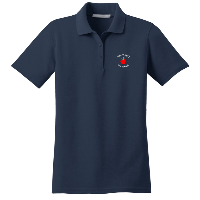 Girls Fitted Drifit Polo w/ Holy Trinity Preschool heat seal Logo