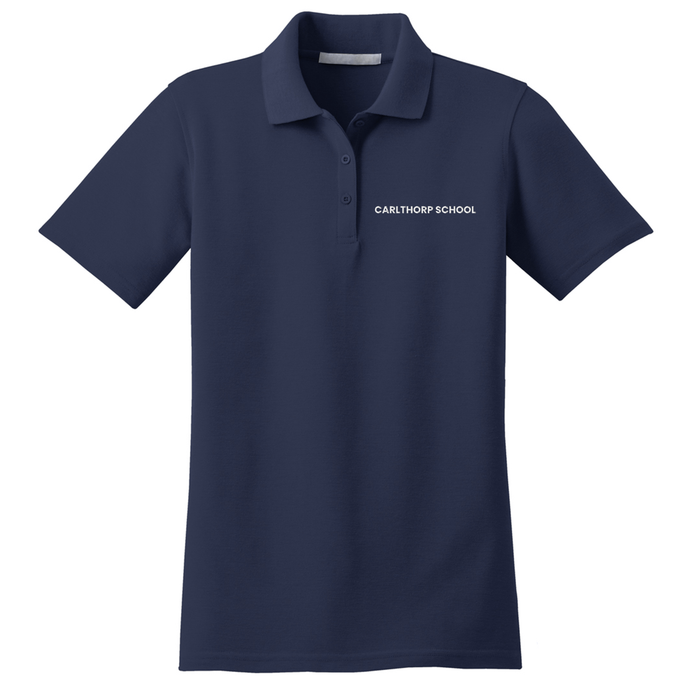 Girls Fitted Dri-fit Polo Carlthorp School w/ Logo