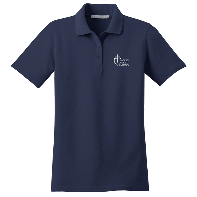 Girls Fitted Dri-fit Polo w/Sacred Heart Embroidered Logo Preschool