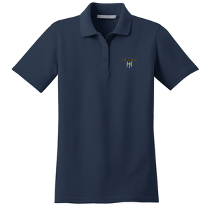 Girls Fitted Knit Polo w/ Hillcrest Embroidered Logo Grades K-12