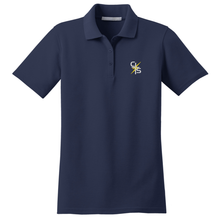Load image into Gallery viewer, Girls Fitted Knit Polo w/ Christ Lutheran Embroidered Logo Grades K-8
