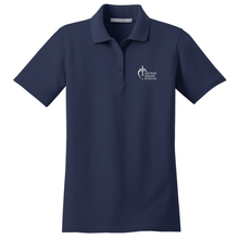 Load image into Gallery viewer, Girls Fitted Knit Polo w/Sacred Heart Embroidered Logo Preschool
