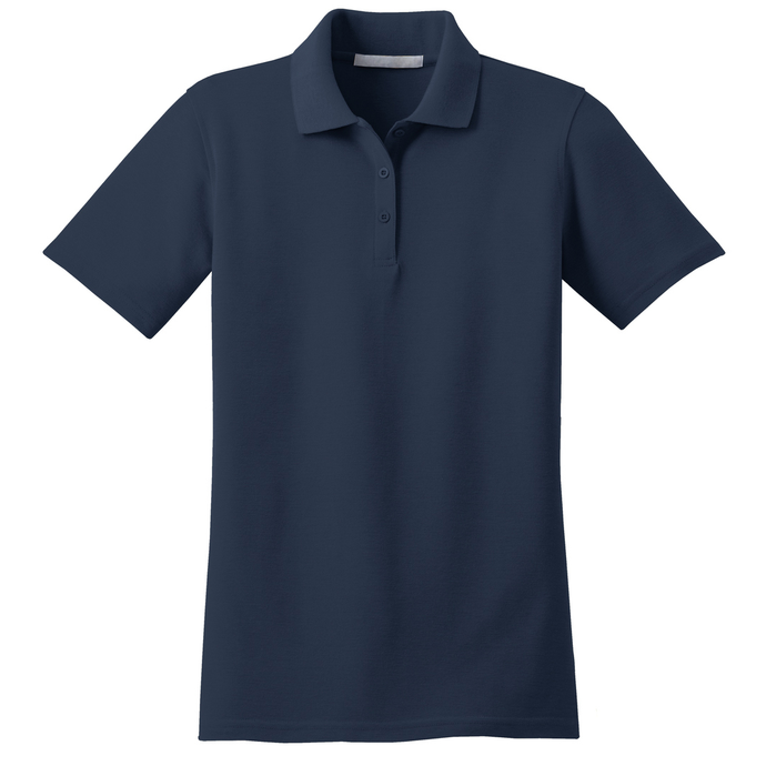 Girls Fitted Knit Polo Carlthorp School No Logo