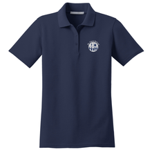Load image into Gallery viewer, Girls Fitted Knit Polo w/ St. Clare Embroidered Logo
