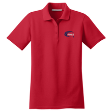 Load image into Gallery viewer, Girls Fitted Knit Polo w/ Riviera Hall Embroidered Logo Grades PK-8
