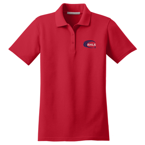 Girls Fitted Knit Polo w/ Riviera Hall Embroidered Logo Grades PK-8