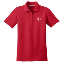 Load image into Gallery viewer, Girls Fitted Knit Polo w/ Bethany heat seal Logo Grades K-6
