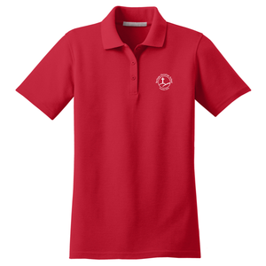 Girls Fitted Knit Polo w/ Bethany heat seal Logo Grades K-6