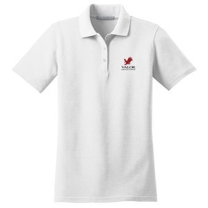 Girls Fitted Knit Polo w/ Valor Embroidered Logo Grades K-8