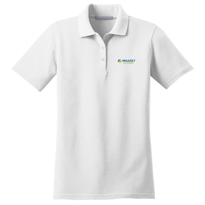Girls Fitted Polo w/ Minaret Embroidered Logo Grades PS-8