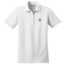 Load image into Gallery viewer, Girls Fitted Knit Polo w/ St. Francis Embroidered Logo
