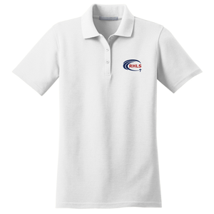 Girls Fitted Knit Polo w/ Riviera Hall Embroidered Logo Grades PK-8