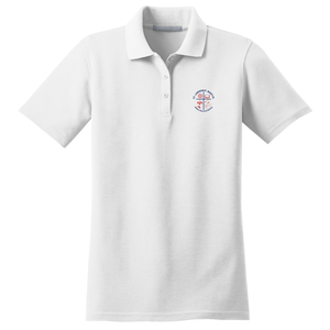 Girls Fitted Knit Polo w/St. Lawrence heat seal Logo Grades TK-8