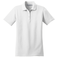Load image into Gallery viewer, Girls Fitted Knit Polo w/ St. Francis Fiberlok Logo
