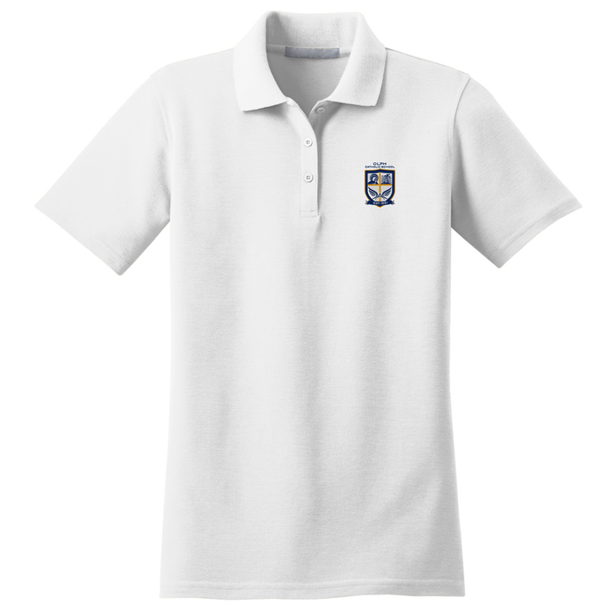 Girls Fitted Knit Polo w/ OLPH Embroidered Logo Grades PS-8