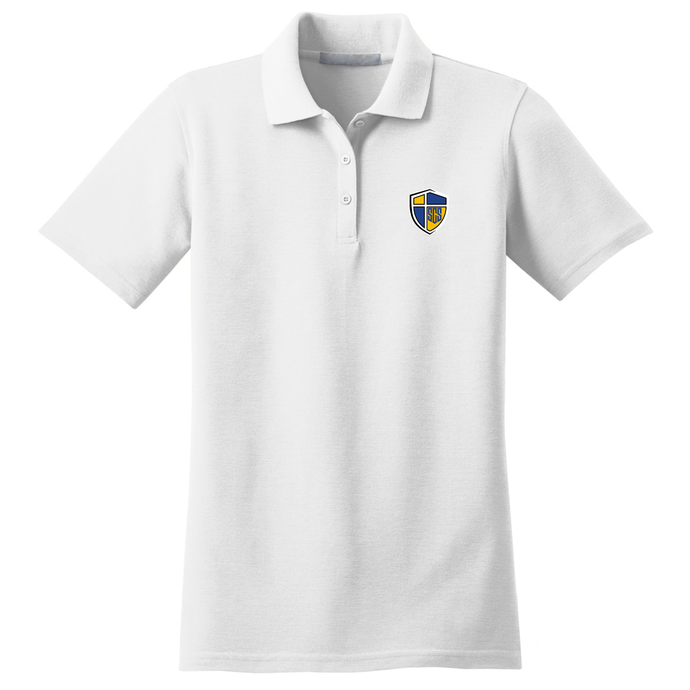 Girls Fitted Knit Polo w/ Stockdale Fiberlok Logo