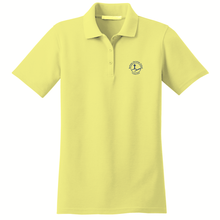 Load image into Gallery viewer, Girls Fitted Knit Polo w/ Bethany heat seal Logo Grades K-6
