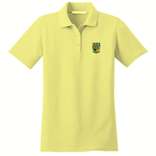 Load image into Gallery viewer, Girls Fitted Knit Polo w/ St. Hilary Embroidered Logo Grades TK-8

