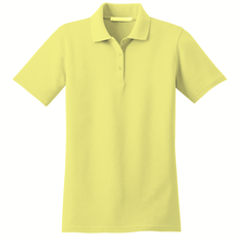 Load image into Gallery viewer, Girls Fitted Knit Polo w/ Stockdale Fiberlok Logo

