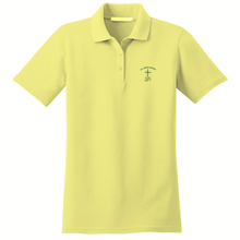 Load image into Gallery viewer, Girls Fitted Knit Polo w/ St. James logo
