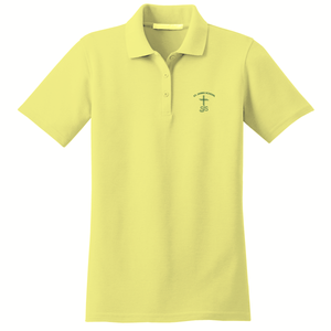 Girls Fitted Knit Polo w/ St. James logo