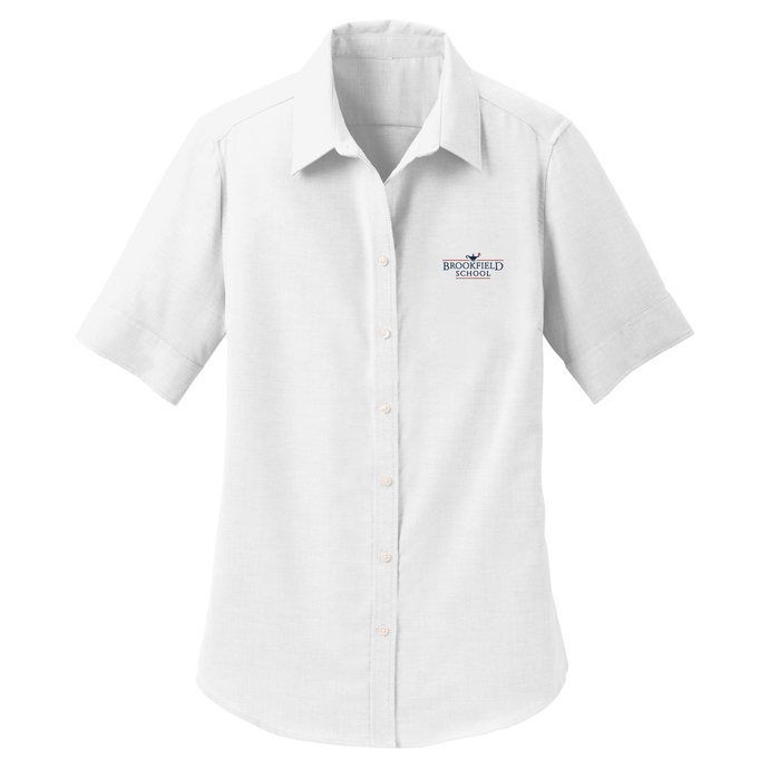 Women's Fitted Oxford Shirt w/Brookfield Embroidered Logo Grades K-4