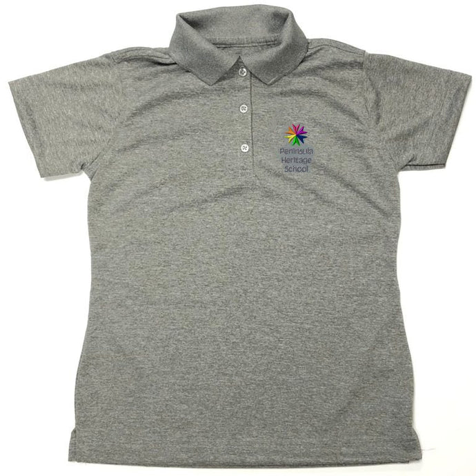 Girls Fitted Dri-fit Polo w/ Peninsula Heritage logo