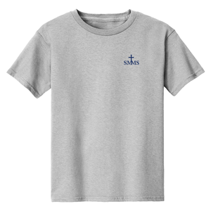 Cotton Grey PE Shirt w/ St. Margaret Mary Heatseal Logo Grades TK-8
