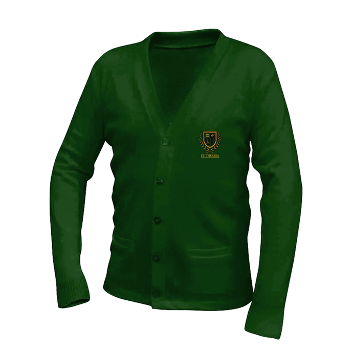 Cardigan Sweater w/ St. Theresa Embroidered Logo Grades K-8