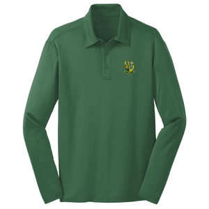 Basic Long Sleeve Knit Polo w/ St. Hilary Embroidered Logo Grades TK-8