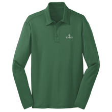 Load image into Gallery viewer, Basic Long Sleeve Knit Polo w/ St. Margaret Mary Embroidered Logo Grades TK-8

