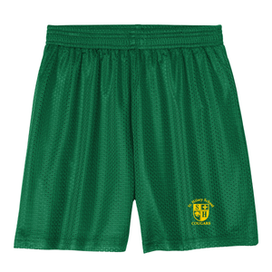 PE Mesh Short w/ St. Hilary Heatseal Logo Grades TK-8