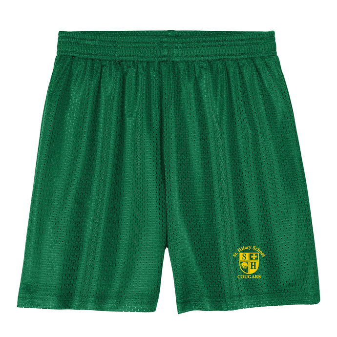 PE Mesh Short w/ St. Hilary Heatseal Logo Grades TK-8