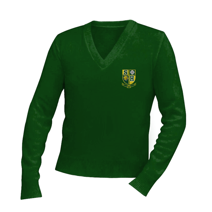 V-Neck Sweater w/ St. Hilary Embroidered Logo Mandatory For Mass Grades TK-8