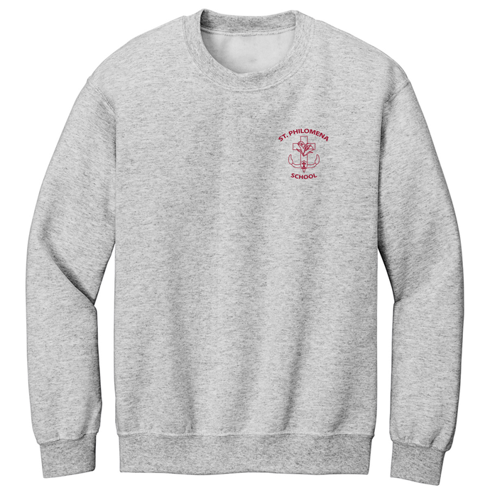 Crewneck Sweatshirt w/ St. Philomena Heatseal Logo Grades TK-8