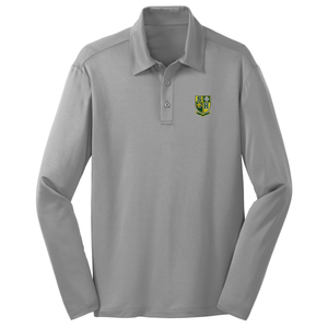 Basic Long Sleeve Knit Polo w/ St. Hilary Embroidered Logo Grades TK-8